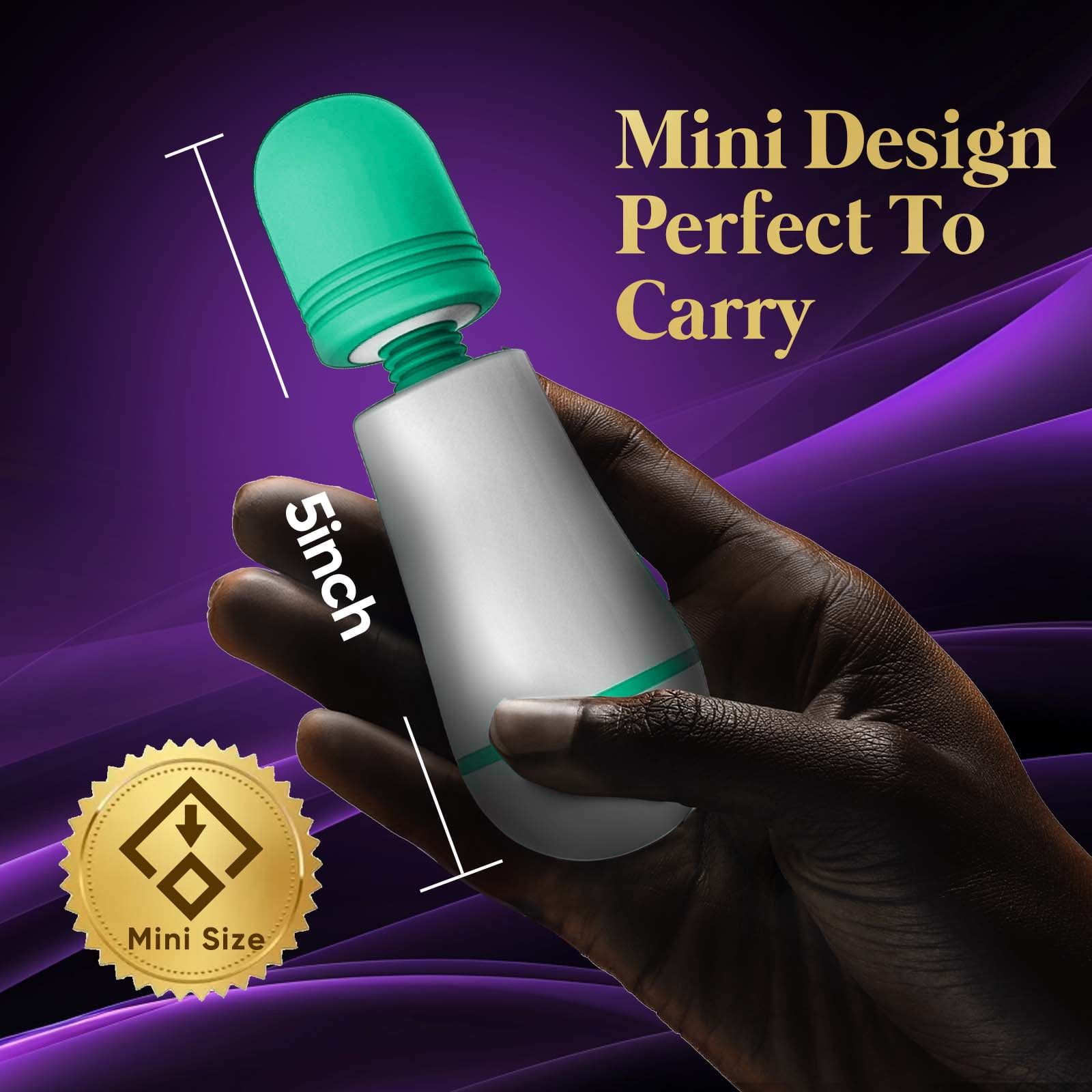 Vibrator Wand Massager, Mini Wand Vibrator Adult Sex Toys for Her Pleasure with 8 Powerful Vibrations, G Spot Sex Toy for Women Partner
