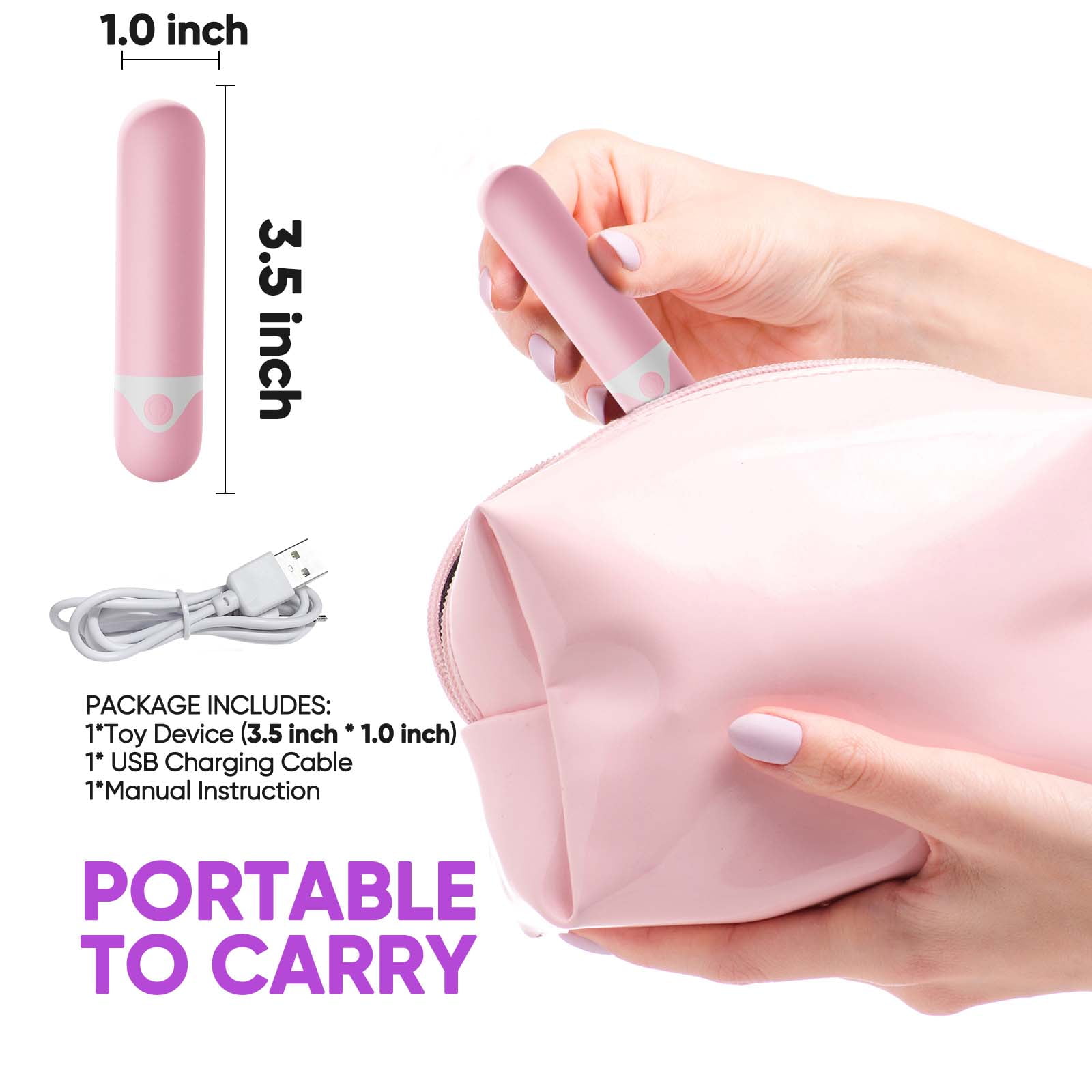 Mini Vibrator Sex Toys, Waterproof Adult Sex Toy, G Spot Vibrator Adult Toys, Bullet Vibrator Rose Toy with 10 Vibration for Women