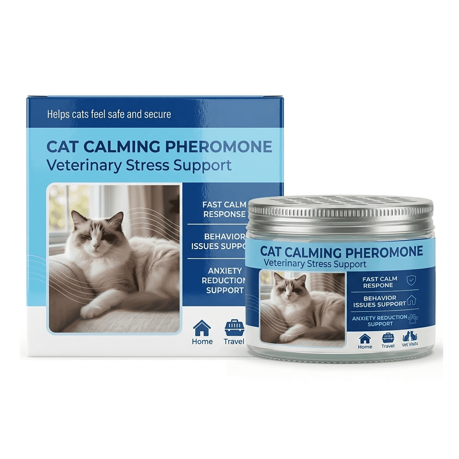 Cat Calming Diffuser Gel, Cat Pheromones Calming Diffuser Gel, Adjustable for Stress, Along At Home, Spraying, Fighting, Scratching, Aggression & Excessive Meowing, 3.5OZ