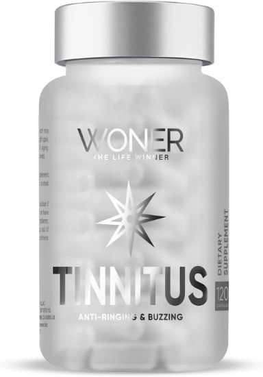 WONER Tinnitus Relief for Ringing Ears, Tinnitus Relief Supplement (120 Capsules)